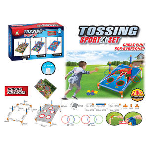 屋内屋外プレイゲームおもちゃカスタムボウリングゲームラックおもちゃガーデン投げリングスポーツおもちゃ2in1ビーンバッグトスゲームボード - Product Image 2
