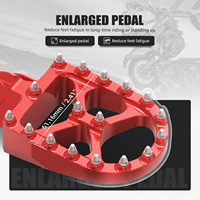 NICECNC Pedal Pijakan Kaki Aluminium Lebar Anti-Selip dengan Gigi Baja Pro-Bite untuk Beta RR 4T 350 390 400 430 450 480 498 520 525