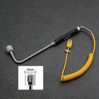 Sonde de température à thermocouple de type K VANORM NR-81533B, résolution 1°C, avec gaine portable pour la mesure de la température