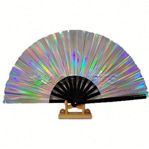Custom Eco-Friendly <b>Large</b> PVC Hand <b>Fan</b> Traditional Folk Art Bamboo Design Classic DIY Home Decoration for Chinese New Year - Product Image 6
