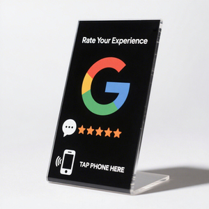 Impresión personalizada, placa inteligente alta, código Qr con acrílico personalizado en blanco, Nfc, Standee, Avis, mesa, Google, tarjeta de revisión, soporte acrílico - Product Image 2