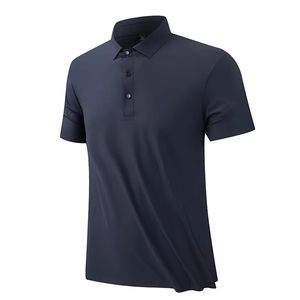 <span class=keywords><strong>Polo</strong></span> da <span class=keywords><strong>uomo</strong></span> estiva in tessuto <span class=keywords><strong>di</strong></span> seta ghiaccio con logo personalizzato, vestibilità slim, colletto senza cuciture, manica corta, personalizzabile con marchio - Product Image 3
