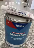 Xxt100 TENAX Adhésif époxy bicomposant pour marbre 2KG Colle de réparation pour pierre Durcissement en 15 minutes Résistant au jaunissement Pâte colorante Teintant