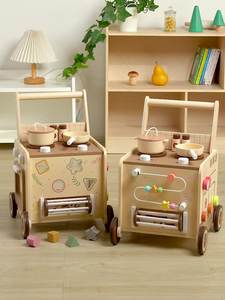 Chariot de cuisine multifonctionnel Simulation et jeux de rôle Développement visuel et tactile Options de jeu multiples Chariot pour tout-petits - Product Image 2