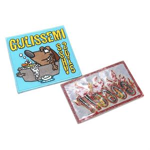 卸売カスタムレーザーカットかわいい蝶アニメ犬のロゴ機械刺繍衣料用パッチ - Product Image 3