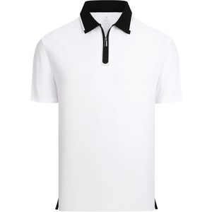 Polo de Golf Personalizado para Hombre, de Secado Rápido, con Cierre, Manga Corta, Color Blanco, Talla M - Product Image 1