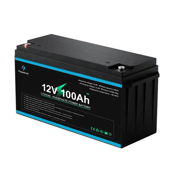 Poweron Inverter Off Grid 12v 200ah 280AH 48 V100 ah 24v 150Ah paket baterai tenaga surya rumah untuk Inverter hibrid Growatt pasang Dinding