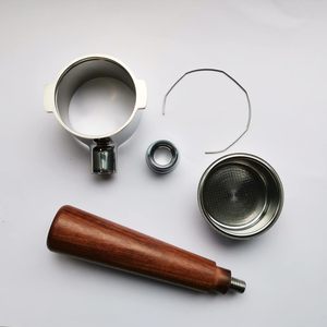 Porte-<span class=keywords><strong>filtre</strong></span> à café expresso en métal avec poignée en bois à 3 oreilles, 51/54/58 mm, éco-responsable, pour <span class=keywords><strong>Delonghi</strong></span> - Product Image 2