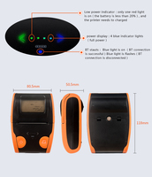 Mini 2 pouces pour imprimante d'étiquettes thermique portable Bluetooth nouveau Design Mobile 58mm imprimantes en plastique de reçus Android sans fil et