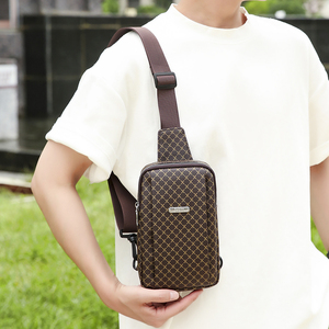 กระเป๋าสะพายข้างลายสก๊อตสไตล์เกาหลีกระเป๋าคาดเอวสำหรับผู้ชายกระเป๋าคาดอกแนวธุรกิจแบบลำลองกระเป๋าสะพายข้างทรงสี่เหลี่ยมขนาดเล็กแบบฮิปสเตอร์ - Product Image 3