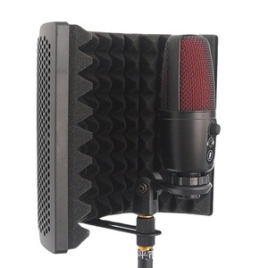 G1 Escudo insonorizado Micrófono Estudio de grabación Micrófono Reducción de ruido Parabrisas Espuma absorbente de <span class=keywords><strong>sonido</strong></span> <span class=keywords><strong>Pantalla</strong></span> de viento de tres puertas - Product Image 6