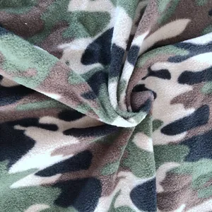 Hot Sale Camouflage Bedruckt 100% Polyester Fleece Stoff Gebürstetes Muster Kett strick für Decken Kleidungs stücke Anzüge
