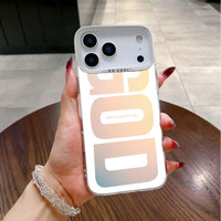 Coque de téléphone portable en TPU et PC avec impression de lettres Fashion God et clé argentée électroplaquée pour iPhone 11 12 13 14 15 16 17 18 Pro Max