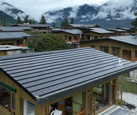 Wetter beständige BMC-Polymer-Dachziegel Flache Form Design im europäischen Stil Wartungsarmes starkes Dach material für die Villa
