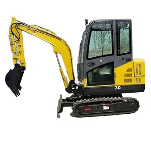 3 TON China crawler excavator hydraulic strong Cylinder Power with ground drill rig wood grapple breaking tooth rake