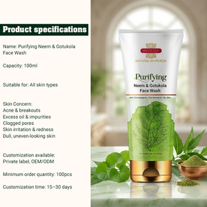 Nettoyant visage naturel au neem et au gotu kola pour peaux grasses et sujettes à l'acné - Product Image 5