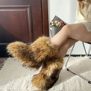 Botas peludas de piel sintética de invierno a granel baratas al por mayor 2025 para mujer - Product Image 1