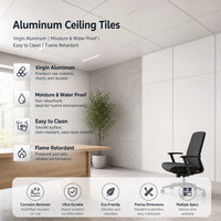 Panneau de plafond en aluminium, panneau composite ignifuge en nid d'abeille, revêtement imperméable pour mur de bureau