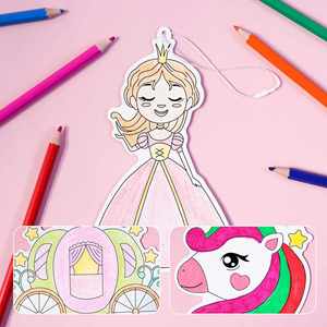 <b>Creative</b> Arts and Crafts Set Princess Theme 10 PCS Christmas <b>Gift</b> Mosaic Handmade Hanging Tags Kit - Product Image 4