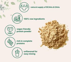 ผงโปรตีนถั่วลันเตาออร์แกนิกแบบปรับแต่งได้ อาหารเสริมสำหรับการออกกำลังกายสำหรับผู้ใหญ่ โปรตีนจากพืชสำหรับผู้ทานมังสวิรัติ/วีแกน เพื่อเสริมสร้างกล้ามเนื้อ - Product Image 3