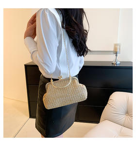 <span class=keywords><strong>Borsa</strong></span> a conchiglia in paglia mimetica autunnale, nuova versione coreana, personalizzabile, tessuta a mano, alla moda, per giovani donne - <span class=keywords><strong>Outlet</strong></span> di fabbrica - Product Image 5