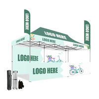 Tente de réception pliante OEM ODM, imperméable, portable, 3x6m, avec logo personnalisé, toit en toile 600D, gazebo, tente d'exposition