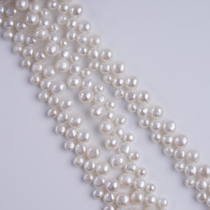 Venta al por Mayor y Menor de Perlas de Agua Dulce Blancas Casi Redondas de 6.5-7mm, Collar de Perlas Sueltas Semiterminadas, Venta Directa de Fábrica - Product Image 4