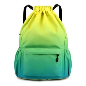 Waterproof Kids Basketball Storage Custom LOGO Polyester Nylon <b>Drawstring</b> <b>Backpack</b> Bag With Zipper - Product Image 1