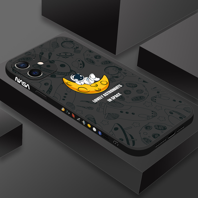 Manufacture Trending Astronaut Painting Stylish Cartoon Cute Tpu Soft Phone Cases Cover for iphone 17 air Pro Max 14 15 16 PLUS
