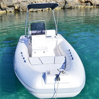Bateau semi-rigide Hypalon Méditerranéen 5,2 m, coque en GRP de luxe, console centrale, yacht gonflable rigide, tender, croiseur côtier haut de gamme