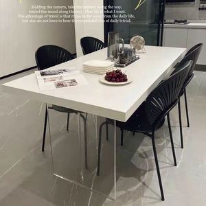Acrylic <b>Dining</b> <b>Table</b> Rectangle Modern Minimalist Design For <b>Dining</b> Room - Product Image 4