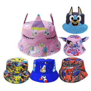 Chapeau Bob Licorne Personnalisé à Large Bord pour Enfants, Protection Solaire d'Été pour Garçons et Filles - Product Image 1