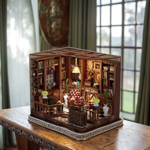 Maison De Poupée Miniature 3D En Bois à Monter Soi-même - Plantes V Modernes Echelle 124 Avec Housse Anti Poussiere Amz B09mq