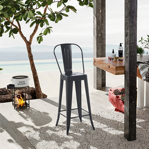 High <b>Bar</b> <b>Stools</b> Restaurant Chairs Nordic Metal Modern Industrial Style Commercial Hotel Dining Kitchen <b>Bar</b> Furniture - Product Image 3