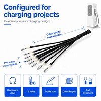 Ensemble de capteur de température NTC pour chargeur EV GAIMC, sonde métallique, support de montage, câble blindé tressé pour une charge rapide