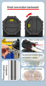 Haut débit 5000 L/H Traitement de l'eau pour toute la maison Boîtier extérieur en acier inoxydable Ultra filtration Filtre à eau à membrane UF - Product Image 4