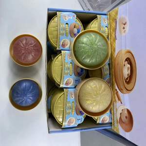 Gold Glitter Simulation Steamed Bun Slow Rise Squishy TPE Squeeze Stress Relief <b>Desk</b> Ornament <b>Toy</b> - Product Image 2