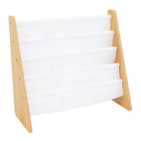Meilleures ventes Étagère à livres Montessori en bois de type debout moderne à 4 niveaux Rangement pour enfants Porte-revues