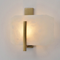 Lampe de table LED moderne Senya-Pro Alabaster Lighting, abat-jour en pierre naturelle, lampe décorative de chevet à intensité variable, lumière ambiante chaude