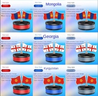 Diffuseur de voiture de luxe personnalisable avec logo à motif de drapeau multi-pays Désodorisant de parfum de voiture à rotation automatique Sunshine