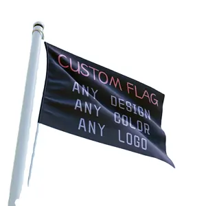 Iklan Bisnis kualitas tinggi spanduk kustom kain poliester promosi cetak Digital 3x5 kaki bendera kustom