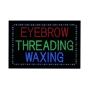 High Bright Led EYEBROW THREADING WAXING Werbe schild 16*24 "Full Color Beauty Salon Store Licht blinkendes Display - Product Image 1