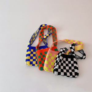 Bolso de punto geométrico de moda para mujer, bolso de compras tejido hecho a mano para mujer, bolso de mano con diseño de cadena, bandolera de hombro - Product Image 3