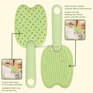 Brosse de toilettage double face pour animaux de compagnie, peigne de massage pour chat et chien, brosse pour enlever les poils pour poils longs ou courts, chaton, chiot - Product Image 2