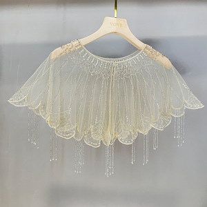 Capa Versátil con Borlas de Cuentas, Ideal para Combinar con Cheongsam y Vestidos de Novia, Cubre Brazos para Atuendos Femeninos - Product Image 3