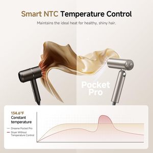 Sèche-<span class=keywords><strong>cheveux</strong></span> de voyage Dreame Pocket Pro avec <span class=keywords><strong>diffuseur</strong></span>, accessoires de qualité professionnelle, chaleur sécurisée, buses magnétiques, <span class=keywords><strong>boucles</strong></span> et lissage de qualité salon - Product Image 4