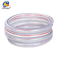 Tuyau flexible en PVC avec armature en fil d'acier, diamètre personnalisé, durable, multi-usages, pour pompe à eau industrielle, fourni directement par le fabricant