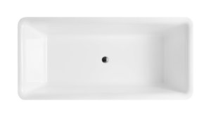 Baignoire carrée en acrylique, baignoire autoportante en acrylique blanc pur pour salle de bain - Product Image 4