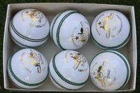 Balles de cricket en cuir blanc faites à la main AK International 156g Ensemble de 4 pièces Fabriqué au Pakistan Modèle AKW0023