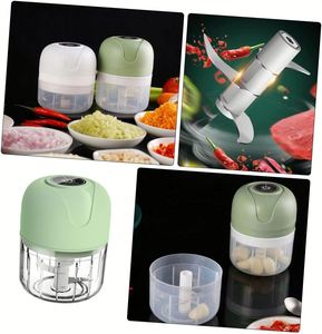 Mini Picadora de Carne Eléctrica USB, Prensa de Ajo, Control por Aplicación, Funcionamiento Silencioso, Triturador Inalámbrico Doméstico, Plástico para Alimentos Complementarios - Product Image 4